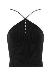 Picture of Ribbed Halter Rhinestone Top 