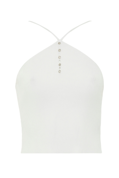 Picture of Ribbed Halter Rhinestone Top  