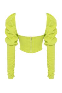 Picture of Puff Sleeve Corset Crop Top 