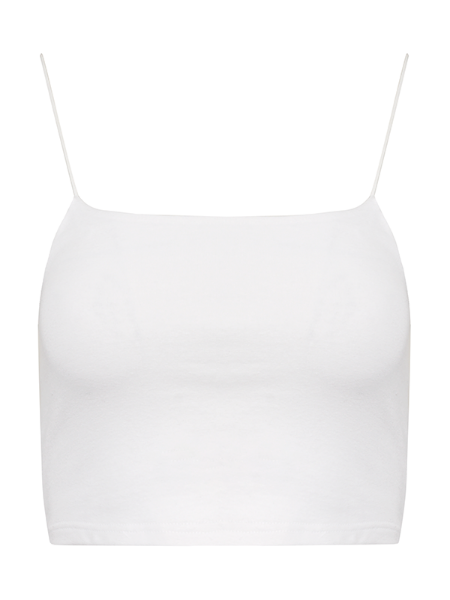 Eyesome | White Spaghetti Strap Cami Crop Top